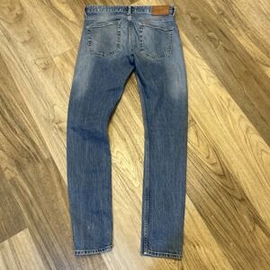 H&M Coupe Moulante Jeans Mens 30X32 Blue Cotton Denim Skinny Leg Faded Stretch